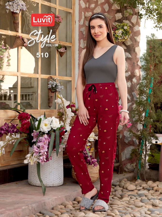 Luvit Style 5 Daily Wear Fancy Night Wear Pant Collection